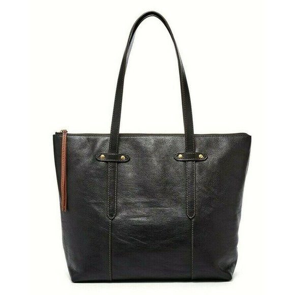 New Fossil Felicity Tote Leather Black